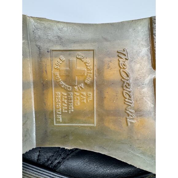 Dr. Martens 1460 Black Leather Lace Up Boots Size Womens 9 Docs Grunge Rock Goth - Picture 7 of 12